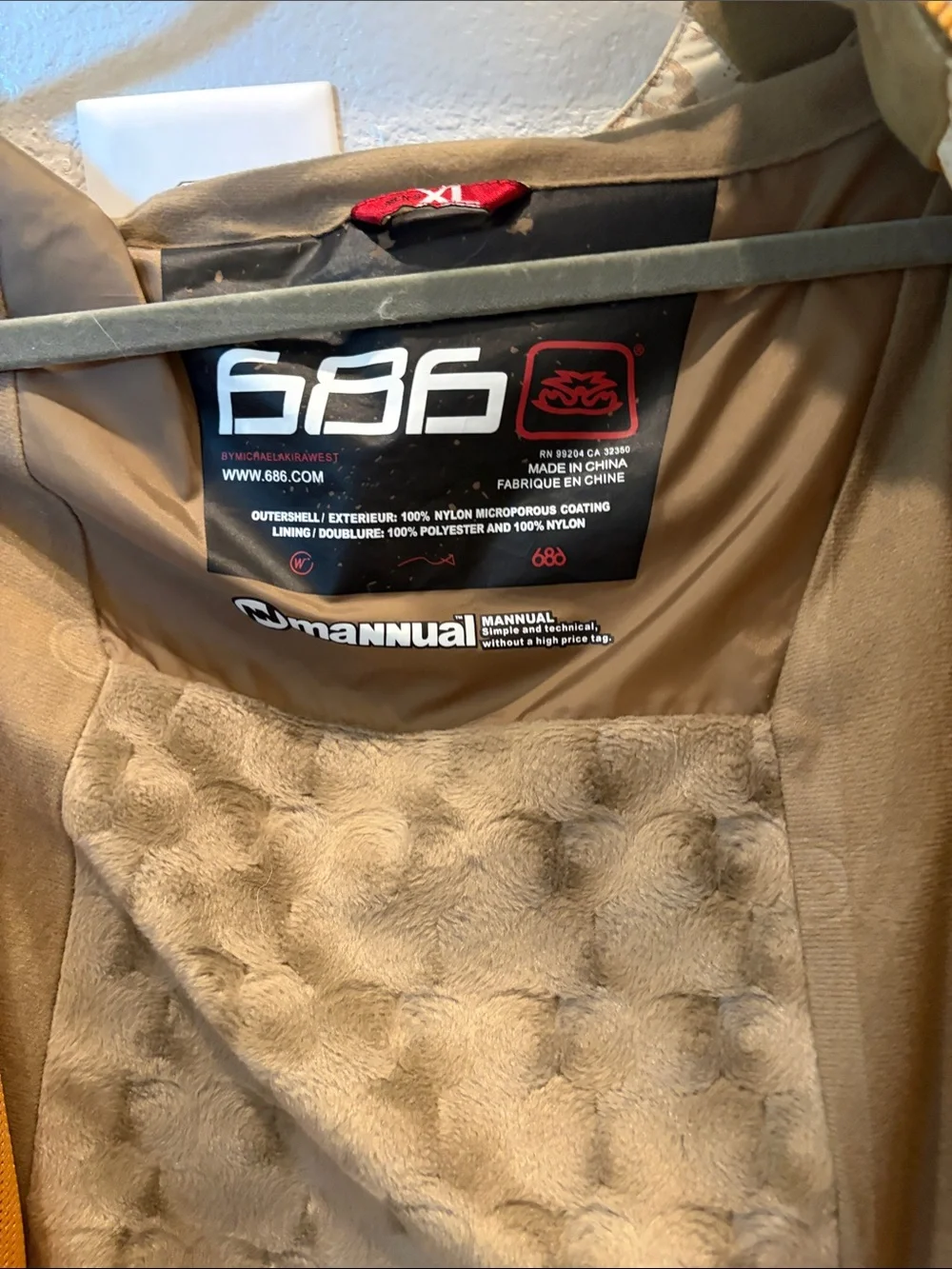 686 Tan Camo Hooded Snow Jacket